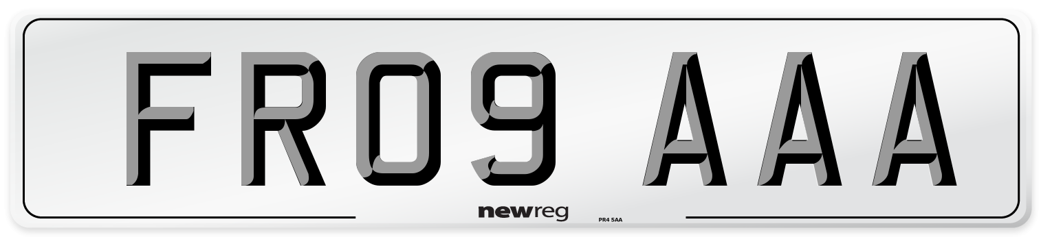 FR09 AAA Number Plate from New Reg